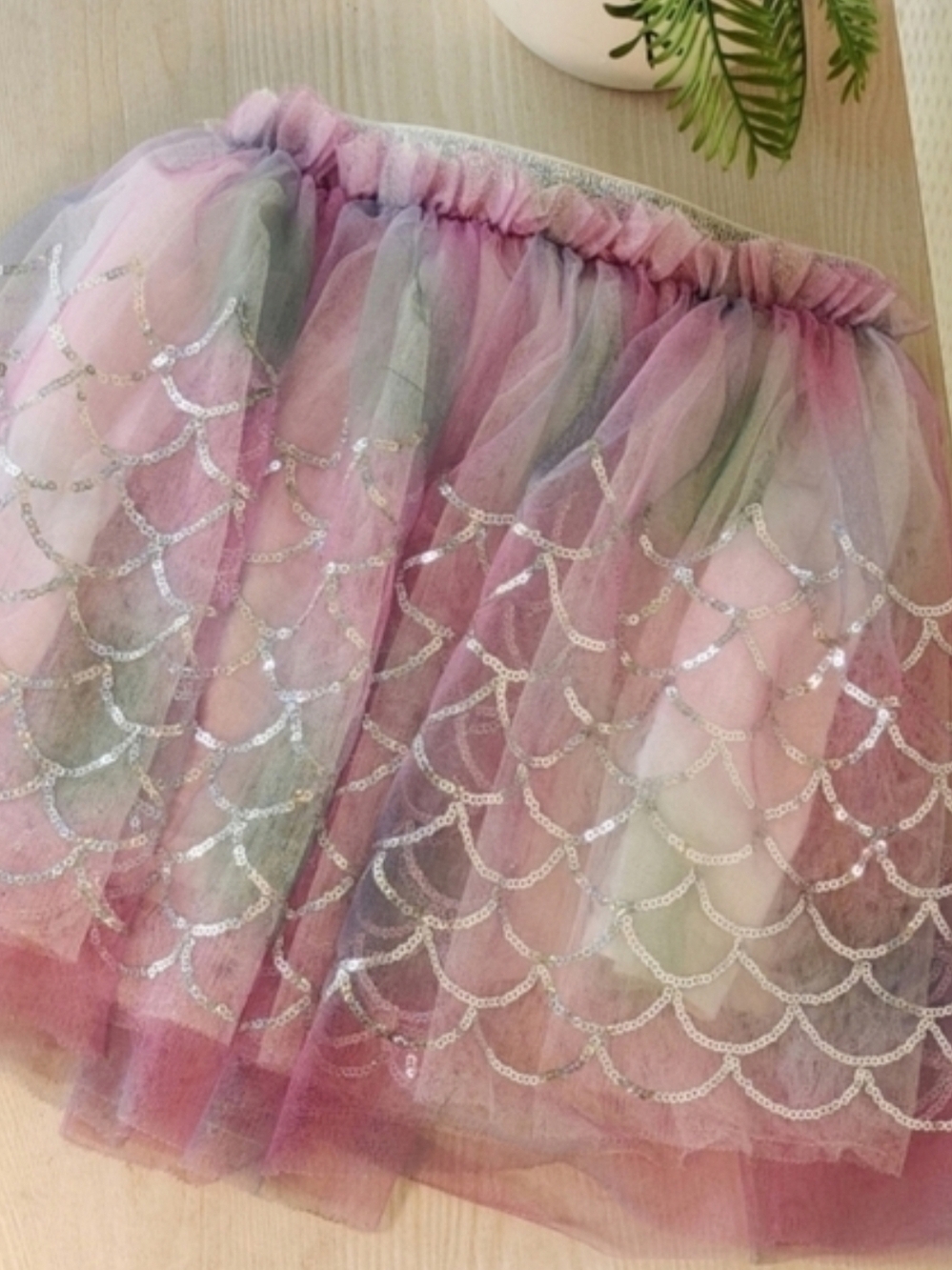 Little Mermaid Ombre Sequins Tutu Skirt Size 4